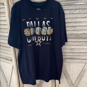 108 NFL Dallas Cowboys Authentic Navy Blue Tee Shirt size 2XL pre owned